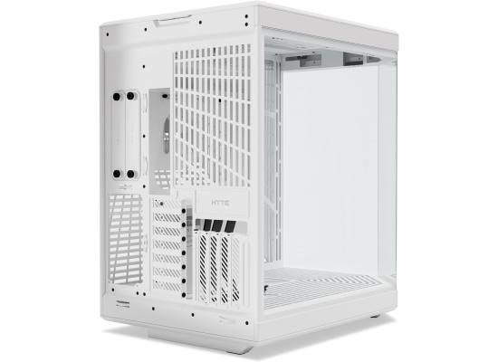 HYTE Y70 Touch Infinite Dual Chamber ATX Mid Tower Modern Aesthetic Gaming case, Enhanced Edition, Panoramic Tempered Glass Design, w/ 14.9” IPS 2.5 60Hz KTouchscreen & PCIE 4.0 Riser Cable (Snow White)