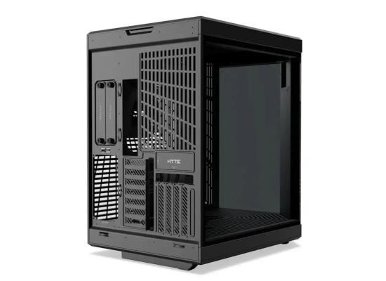 HYTE Y70 Touch Infinite Dual Chamber ATX Mid Tower Modern Aesthetic Gaming case, Enhanced Edition, Panoramic Tempered Glass Design, w/ 14.9” IPS 2.5 60Hz KTouchscreen & PCIE 4.0 Riser Cable (Black)
