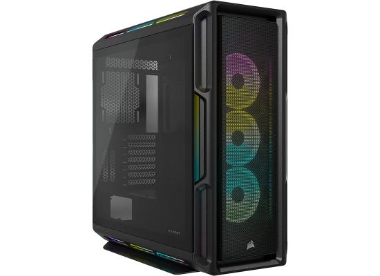 Corsair iCUE 5000T RGB Tempered Glass Mid-Tower ATX Gaming Case Includes 3x LL120 RGB Fans & Surround Integrated Leds-Black