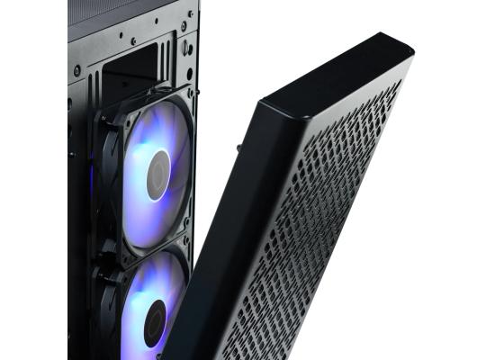 Cooler Master Elite 502 (Black) ATX ARGB Mid Tower Tempered Glass Mesh Perforated Performance Design Gaming Case w/ 3 x120mm ARGB Fan & Type-C