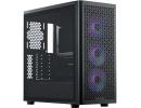 Cooler Master Elite 502 (Black) ATX ARGB Mid Tower Tempered Glass Mesh Perforated Performance Design Gaming Case w/ 3 x120mm ARGB Fan & Type-C