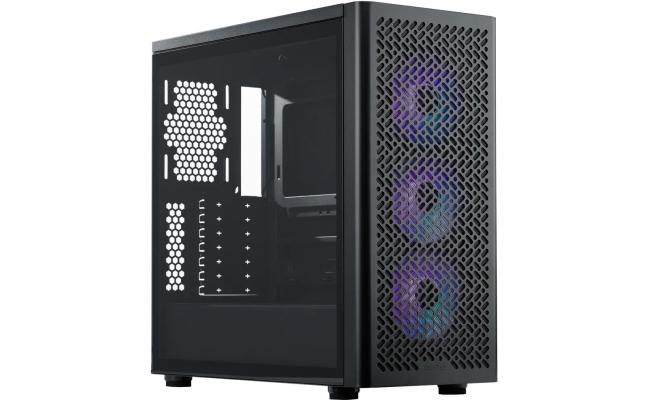 Cooler Master Elite 502 (Black) ATX ARGB Mid Tower Tempered Glass Mesh Perforated Performance Design Gaming Case w/ 3 x120mm ARGB Fan & Type-C Cooler Master Elite 502 (Black) ATX ARGB Mid Tower Tempered Glass Mesh Perforated Performance Design Gaming Case w/ 3 x120mm ARGB Fan & Type-C