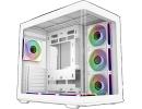 Cooler Master Elite 600 (White) ATX ARGB Mid Tower Tempered Glass Panoramic Dual Chamber Fish Tank Gaming Case w/ 7 x120mm ARGB Fan (Side Reverse) & Type-C