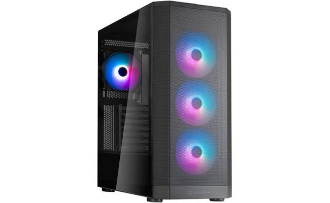 SilverStone FARA 514X (Black) ARGB ATX Mid Tower Tempered Glass Gaming Case, Dual 360m Radiator Support  w/ USB Type-C & 4x120mm ARGB Fans
