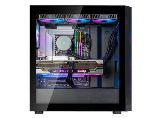 SilverStone FARA 514X (Black) ARGB ATX Mid Tower Tempered Glass Gaming Case, Dual 360m Radiator Support  w/ USB Type-C & 4x120mm ARGB Fans