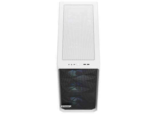 Fractal Design Meshify 2 (White TG Clear Tint) Mid-Tower Tempered Glass RGB High-Performance Gaming Case w/ Type-C & 4x140mm Aspect 14 RGB PWM Fans