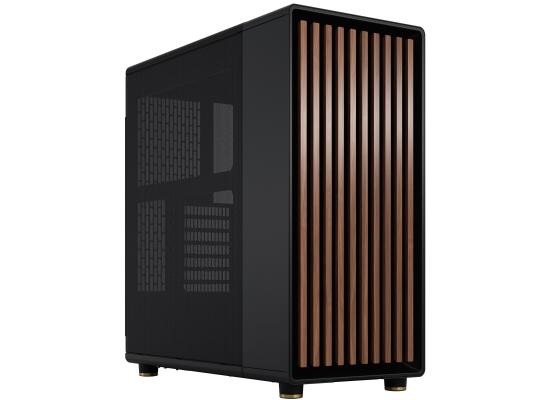 Fractal Design North (Charcoal Black Mesh Ventilated Side) Mid-Tower Elegance Front Wood Gaming Case w/ Type-C & (Front) 2 x 140 mm PWM Fans 