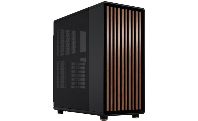 Fractal Design North (Charcoal Black Mesh Ventilated Side) Mid-Tower Elegance Front Wood Gaming Case w/ Type-C & (Front) 2 x 140 mm PWM Fans