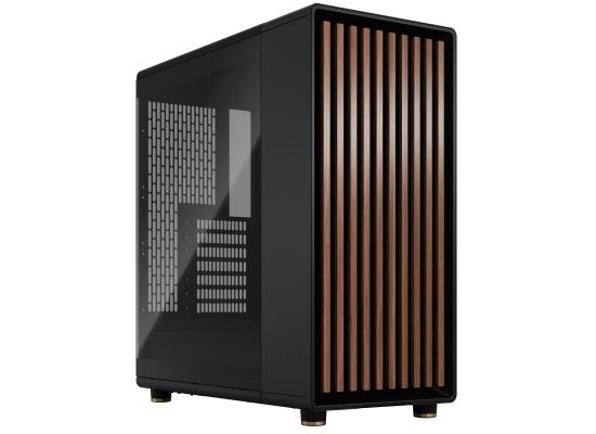 Fractal Design North (Charcoal Black TG Side) Mid-Tower Elegance Front Wood Gaming Case w/ Type-C & (Front) 2 x 140 mm PWM Fans 