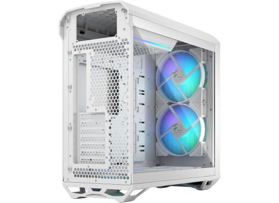 Fractal Design Torrent (White RGB TG Clear Tint) Mid-Tower Tempered Glass RGB Gaming Case w/ Type-C & (Front) Prisma 2 x 180 mm + (Bottom) 3 x 140 mm Fans