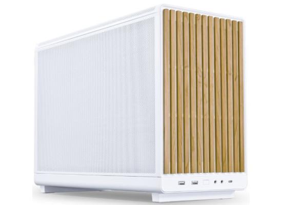 Lian Li A3-mATX Wood Edition (White) Micro Form Factor Minimalistic Sleek & Compact Mini Tower Gaming Case, Ventilated Steel Mesh Design (Top & Side) w/ USB 3.1 Type-C