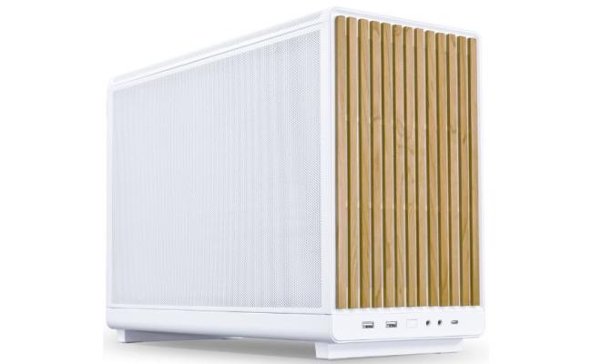 Lian Li A3-mATX Wood Edition (White) Micro Form Factor Minimalistic Sleek & Compact Mini Tower Gaming Case, Ventilated Steel Mesh Design (Top & Side) w/ USB 3.1 Type-C