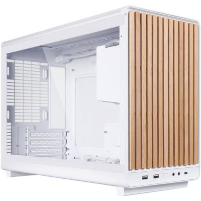 Lian Li A3-mATX Wood Edition (White) Micro Form Factor Minimalistic Sleek & Compact Mini Tower Gaming Case, Ventilated Steel Glass Side, w/ USB 3.1 Type-C