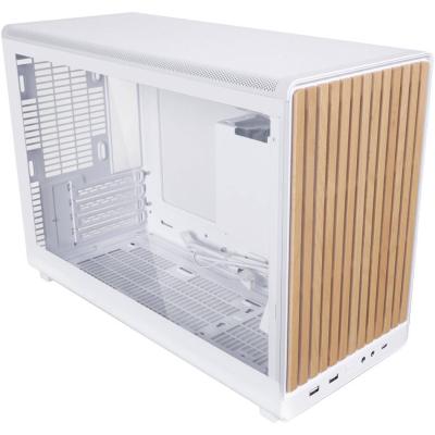 Lian Li A3-mATX Wood Edition (White) Micro Form Factor Minimalistic Sleek & Compact Mini Tower Gaming Case, Ventilated Steel Glass Side, w/ USB 3.1 Type-C
