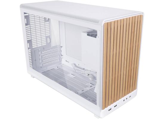 Lian Li A3-mATX Wood Edition (White) Micro Form Factor Minimalistic Sleek & Compact Mini Tower Gaming Case, Ventilated Steel Glass Side, w/ USB 3.1 Type-C