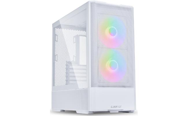 Lian Li LANCOOL 207 (207RW) MESH (White) ARGB ATX Mid Tower Tempered Glass Gaming Case W/ Type-C & (Front 2x140mm ARGB Fans + 2x120mm PWM Fan On PSU Shroud)