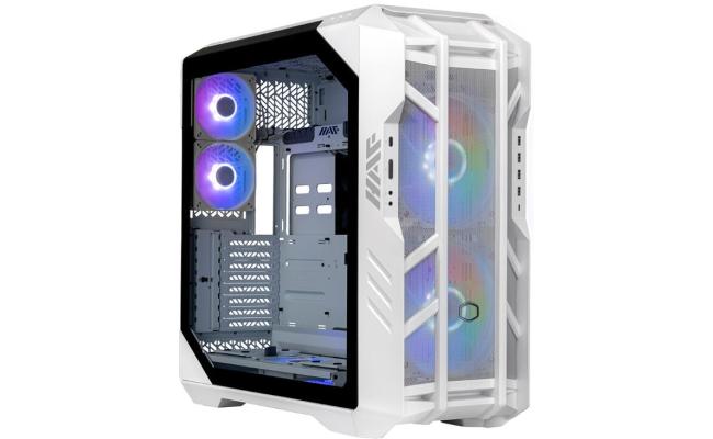 COOLER MASTER HAF 700 ARGB (White) Full-Tower Mesh Tempered Glass Gaming Case w/ 5 SickleFlow ARGB Fans/420mm Top & 480 Side Radiator Support