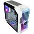 COOLER MASTER HAF 700 EVO ARGB (White) Full-Tower Tempered Glass Gaming Case w/ IRIS Customizable LCD Display & PCIE 4.0 RISER CABLE