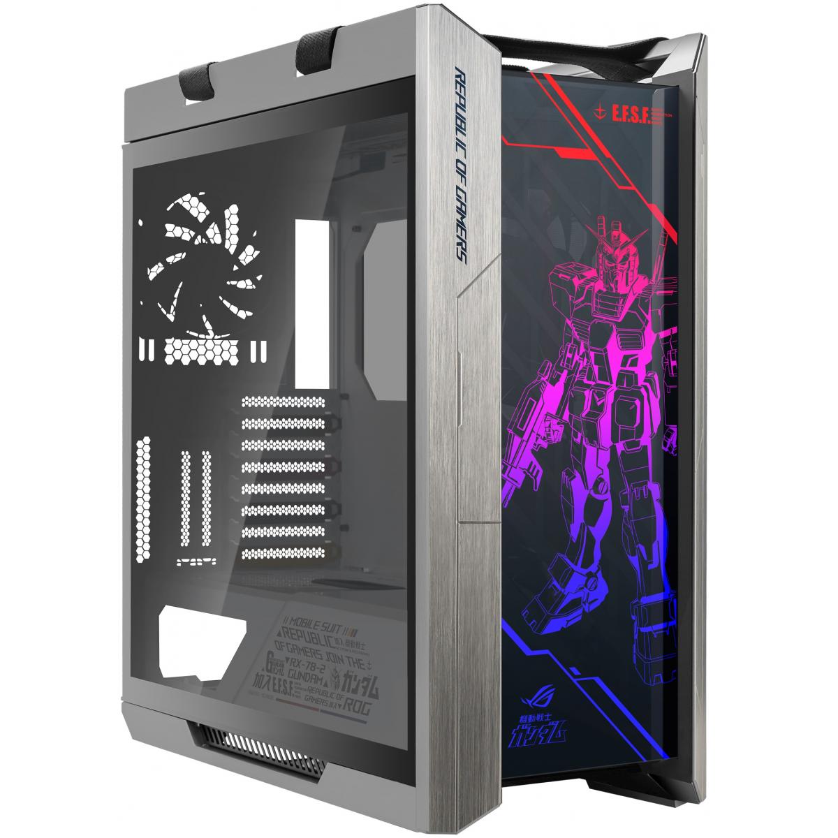 ASUS ROG STRIX Helios GX601 GUNDAM EDITION RGB, Mid-Tower Gaming Case With Tempered Glass, , Aluminum Frame