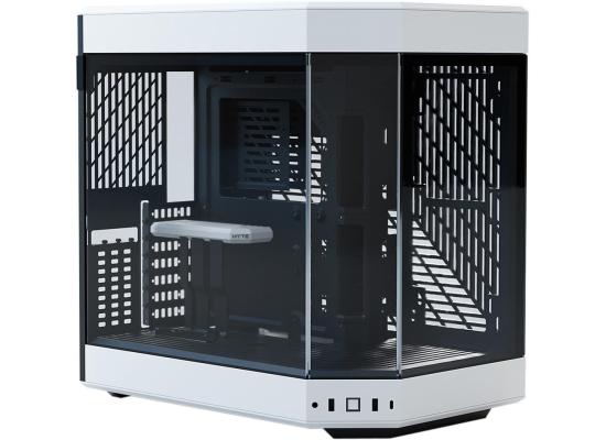 HYTE Y60 Premium Mid-Tower ATX Case (White/Black) w/ 3-Piece Panoramic Tempered Glass Design,3 Pre-Installed Flow Fans & PCIE 4.0 Riser Cable