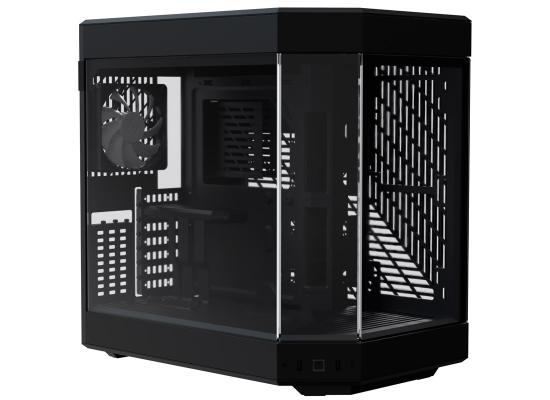 HYTE Y60 Premium Mid-Tower ATX Case (Black/Black) w/ 3-Piece Panoramic Tempered Glass Design,3 Pre-Installed Flow Fans & PCIE 4.0 Riser Cable
