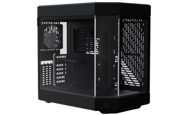 HYTE Y60 Premium Mid-Tower ATX Case (Black/Black) w/ 3-Piece Panoramic Tempered Glass Design,3 Pre-Installed Flow Fans & PCIE 4.0 Riser Cable