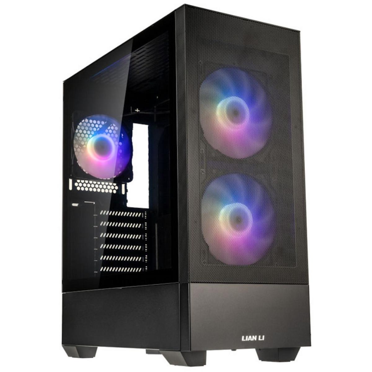 Lian Li LANCOOL 205 MESH C (Black) ARGB ATX Mid Tower Tempered Glass Gaming Case W/ Type-C & 3xARGB Fans (2X140mm Front + 120mm Back)