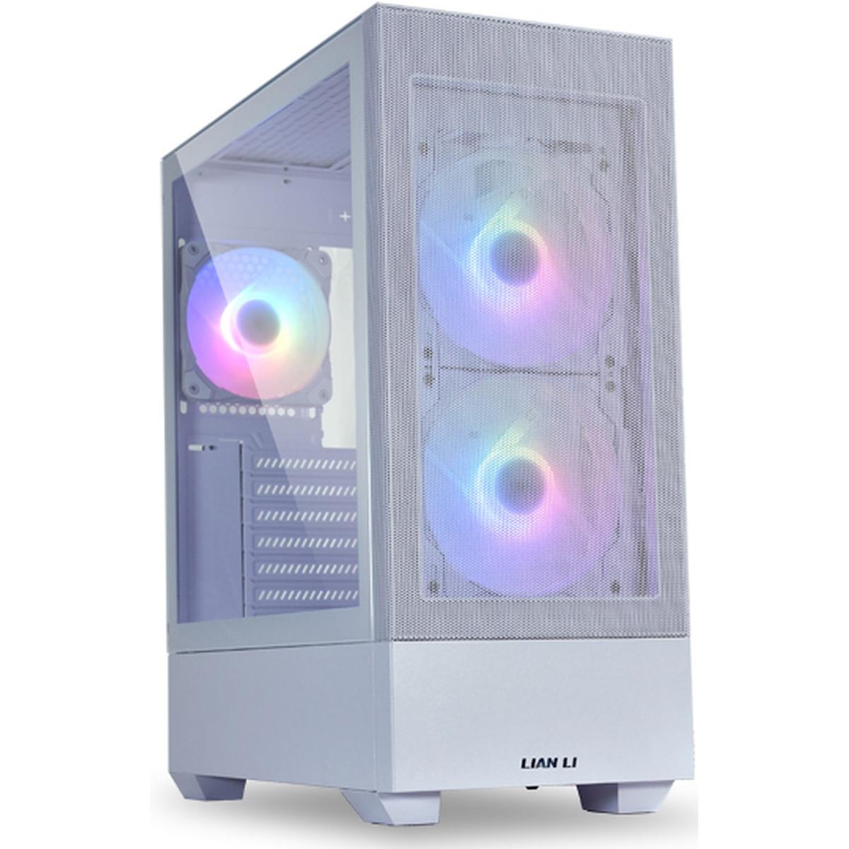 Lian Li LANCOOL 205 MESH C (White) ARGB ATX Mid Tower Tempered Glass Gaming Case W/ Type-C & 3xARGB Fans (2X140mm Front + 120mm Back)