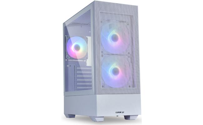 Lian Li LANCOOL 205 MESH C (White) ARGB ATX Mid Tower Tempered Glass Gaming Case W/ Type-C & 3xARGB Fans (2X140mm Front + 120mm Back)