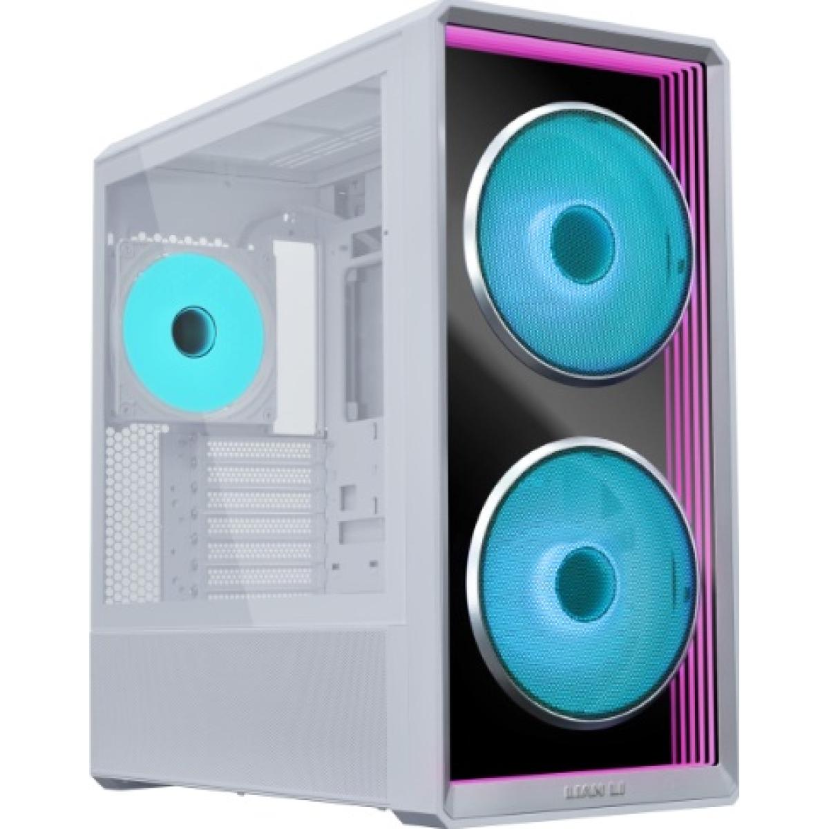 Lian Li LANCOOL 217 (217INFX-W) MESH (White) ARGB ATX Mid Tower Tempered Glass Gaming Case W/ Type-C.
