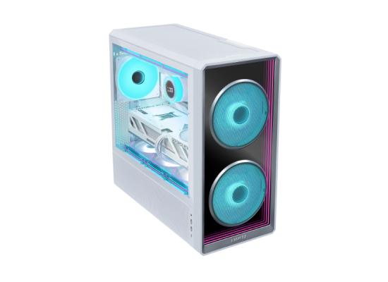 Lian Li LANCOOL 217 (217INFX-W) MESH (White) ARGB ATX Mid Tower Tempered Glass Gaming Case W/ Type-C.