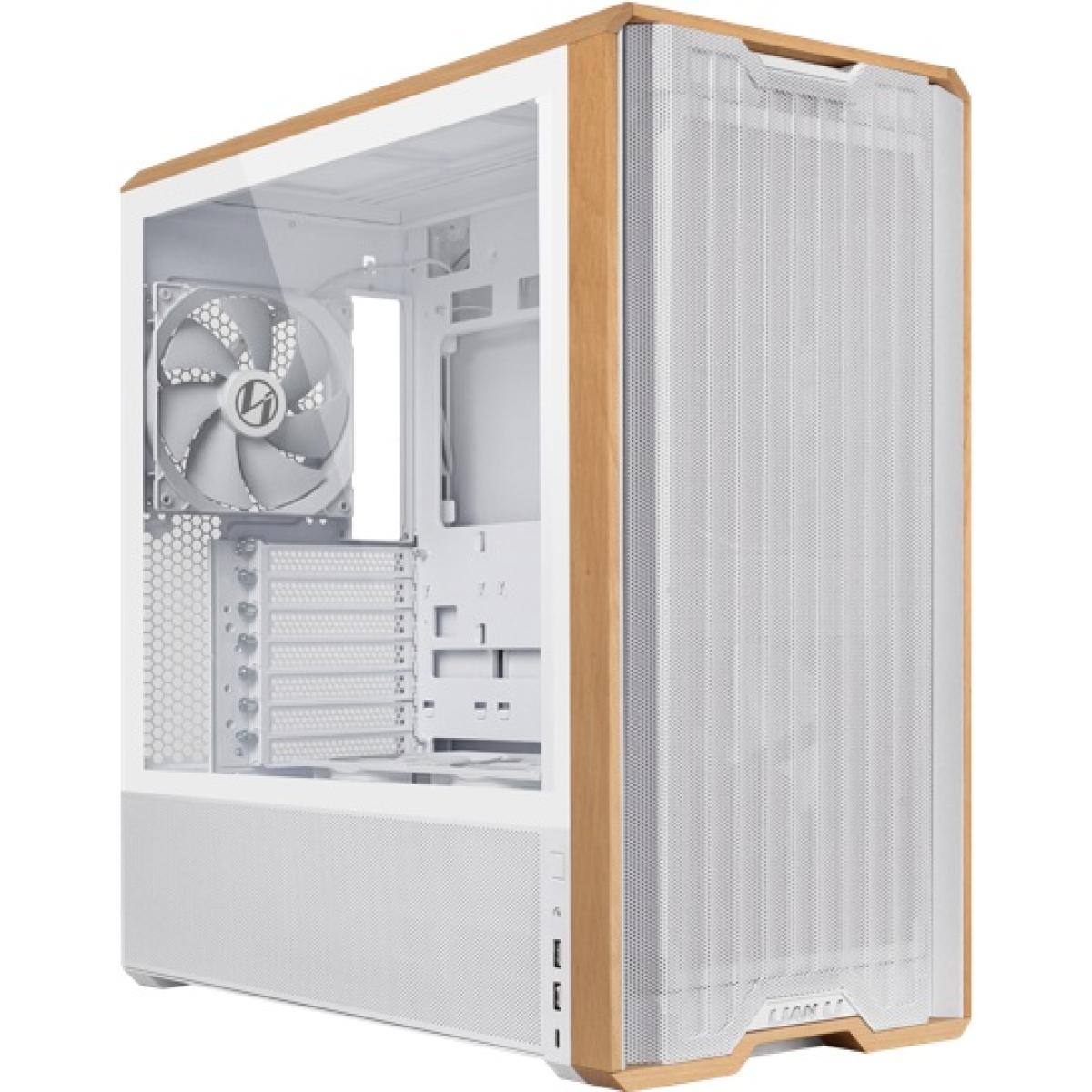 Lian Li LANCOOL 217 (217W) MESH (White) ARGB ATX Mid Tower Tempered Glass Gaming Case W/ Type-C.