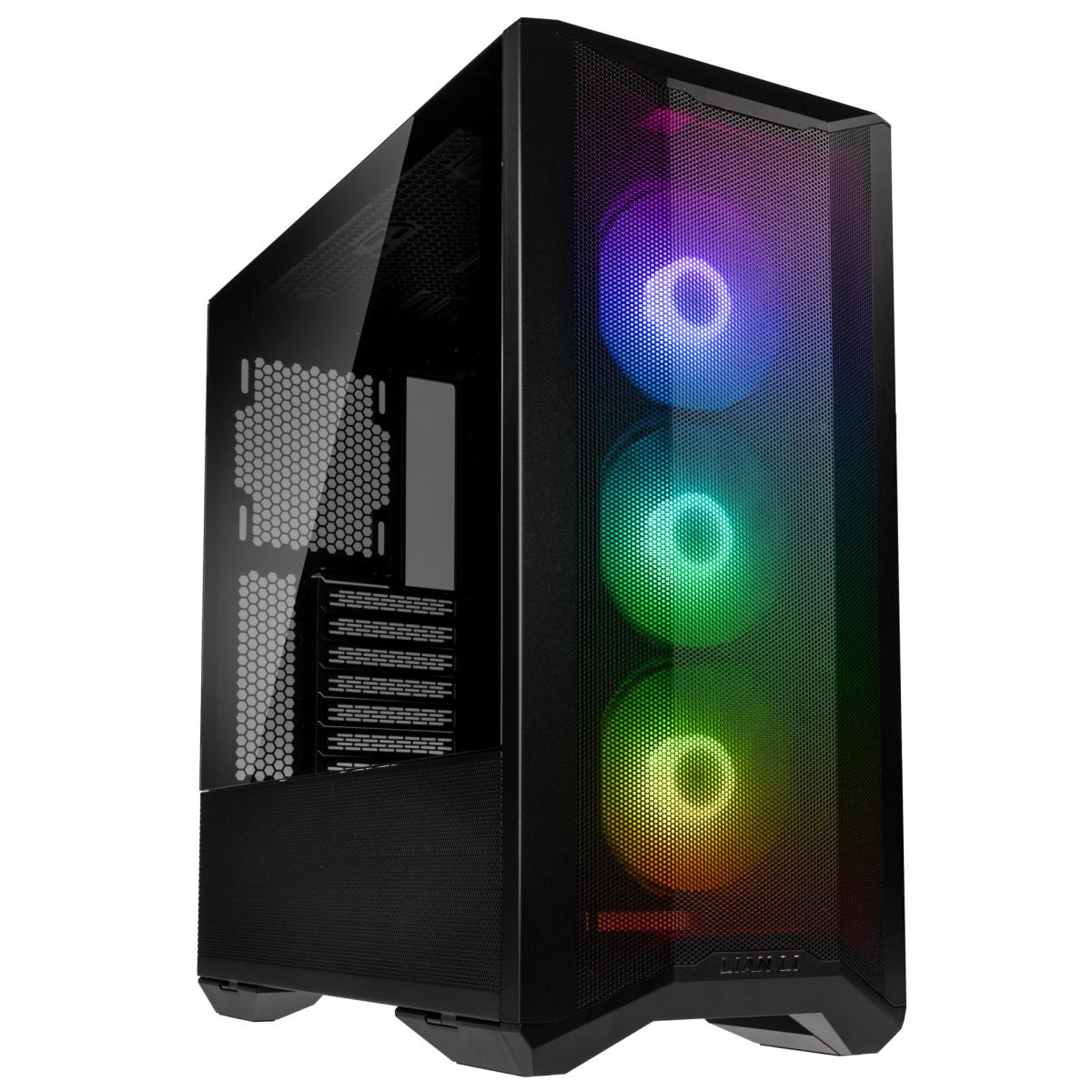 Lian Li LANCOOL 2 MESH C RGB ATX Mid Tower Tempered Glass Gaming Case W/ Type-C & 3X120mm ARGB Fans - Black
