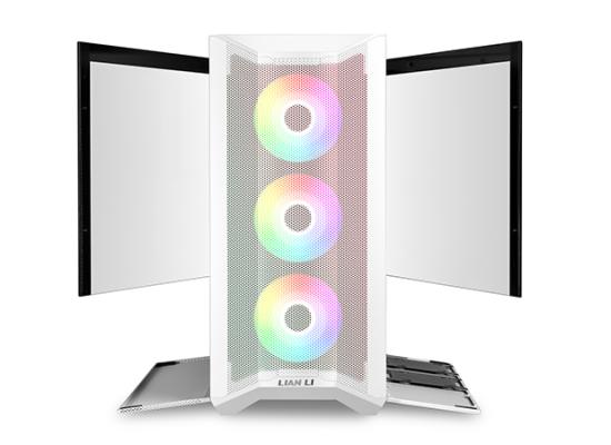 Lian Li LANCOOL II MESH RGB ATX Mid Tower Tempered Glass Gaming Case W/ Type-C & 3X120mm ARGB fans Lian lI - Snow White