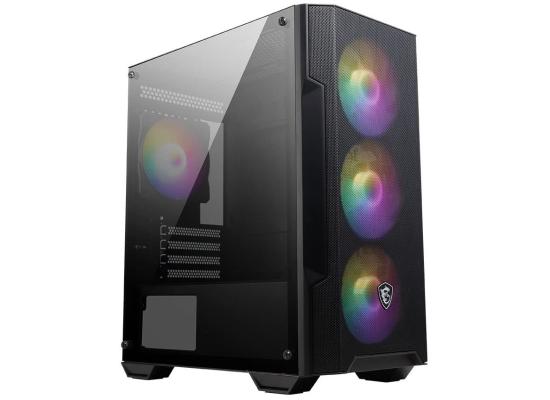 MSI MAG FORGE M100A ARGB Micro ATX Tower Tempered Glass Airflow Mesh Gaming Case w/ 4 x120mm ARGB Fan