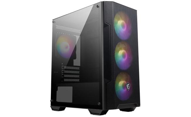 MSI MAG FORGE M100A ARGB Micro ATX Tower Tempered Glass Airflow Mesh Gaming Case w/ 4 x120mm ARGB Fan