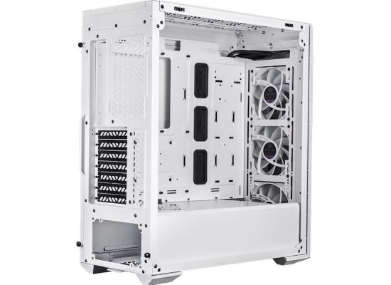 Cooler Master MASTERBOX 520 MESH ARGB Mid Tower Tempered Glass Gaming Case w/ 3 x120mm CF120 ARGB Fan - White