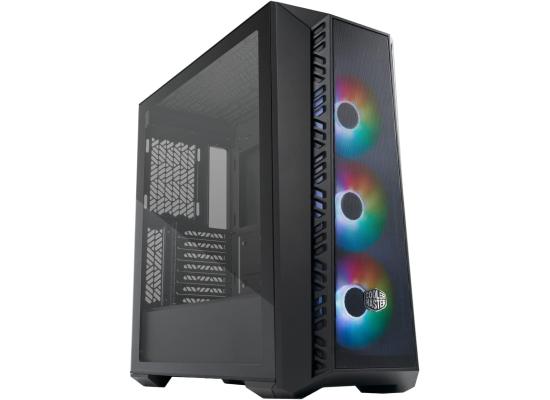 Cooler Master MasterBox 520 Mesh ARGB Mid Tower Tempered Glass Gaming Case w/ 3x CF120 ARGB Pre-installed Fans 