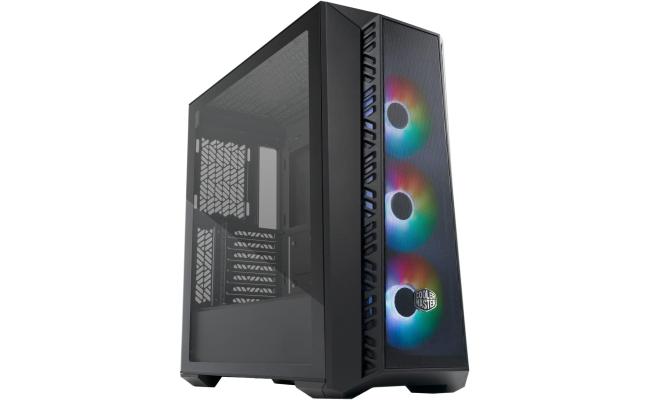 Cooler Master MasterBox 520 Mesh ARGB Mid Tower Tempered Glass Gaming Case w/ 3x CF120 ARGB Pre-installed Fans