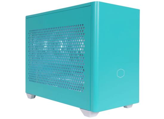 Cooler Master NR200P Cyan SFF Small Form Factor Mini-ITX Case with Vented Panel, Triple-slot GPU,Caribbean Blue Color