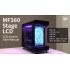 Cooler Master MASTERFRAME 360 STAGE LCD (Black) Dual Chamber Panoramic ATX Mid Tower Tempered Glass Gaming Case, 15.6-inch LCD Screen w/ PCI-e 5.0 Riser + 2x ARGB spotlight & Type-C