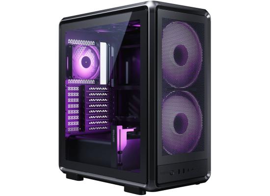 Cooler Master MasterFrame 500 Mesh (Black) ATX ARGB Mid Tower Tempered Glass Mesh Performance Design Gaming Case w/ 2x SickleFlow 200mm ARGB + Single Rear 120mm ARGB & Type-C