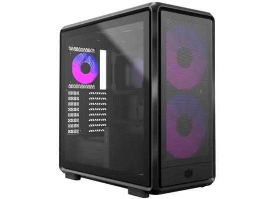 Cooler Master MASTERFRAME 600 Mesh (Black) E-ATX ARGB Mid Tower Tempered Glass Mesh Performance Frame Structure Design Gaming Case w/ 2x SickleFlow 200 ARGB + 1x SickleFlow 120 ARGB & Type-C