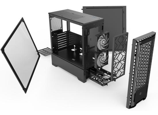 Metallic Gear Neo-G ARGB Mid-Tower Tempered Glass Stylish Gaming Case w/ 2x120mm D-RGB Skiron Fans