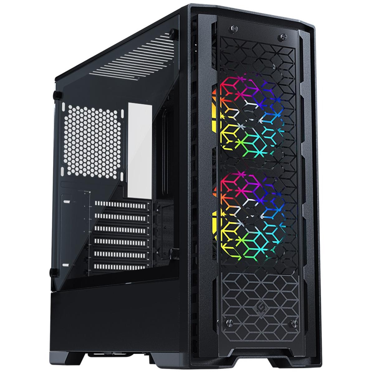 Metallic Gear Neo-G ARGB Mid-Tower Tempered Glass Stylish Gaming Case w/ 2x120mm D-RGB Skiron Fans