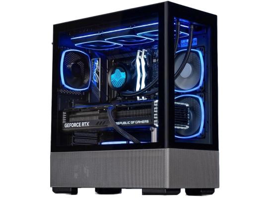 Montech Sky Two Panoramic Tempered Glass High Airflow Performance Gaming Case w/ 4 X 120mm ARGB Fans, Dual TG, Type-C - Black