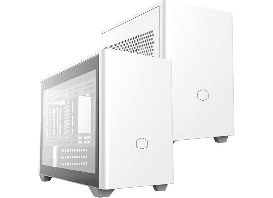 Cooler Master NR200P White SFF Small Form Factor Mini-ITX Case with Tempered glass or Vented Panel Option, PCI Riser Cable, Triple-slot GPU, Tool-Free and 360 Degree Accessibility