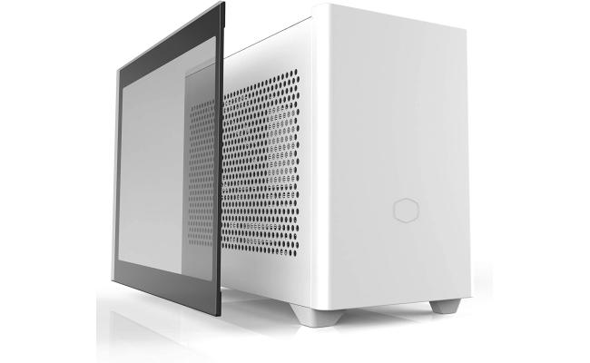 Cooler Master NR200P White SFF Small Form Factor Mini-ITX Case with Tempered glass or Vented Panel Option, PCI Riser Cable, Triple-slot GPU, Tool-Free and 360 Degree Accessibility