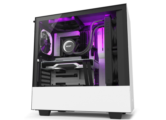 NZXT H510 ELITE MATTE WHITE RGB Lighting Tempered Glass Gaming Case