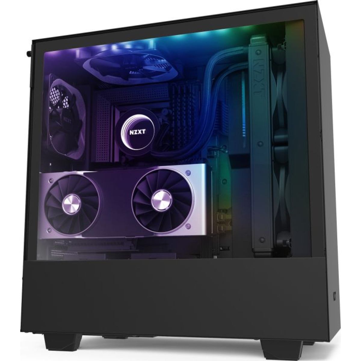 NZXT H510i MATTE BLACK Tempered Glass addressable LED strip Gaming Case